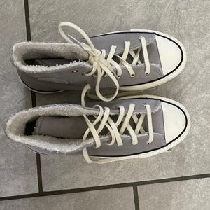 Womens grey platform Converse